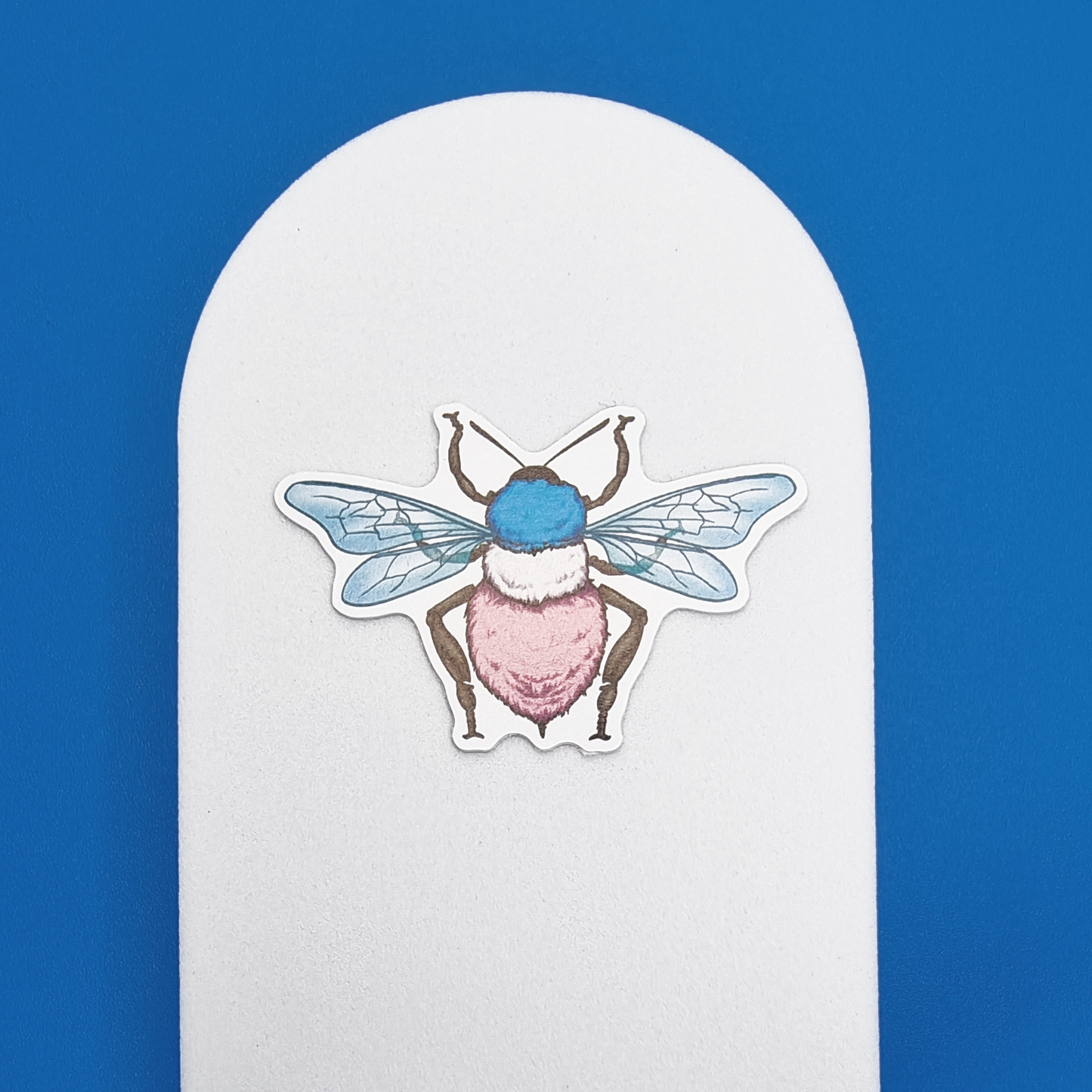Bee Proud - Realistic Style Small Sticker - Trans