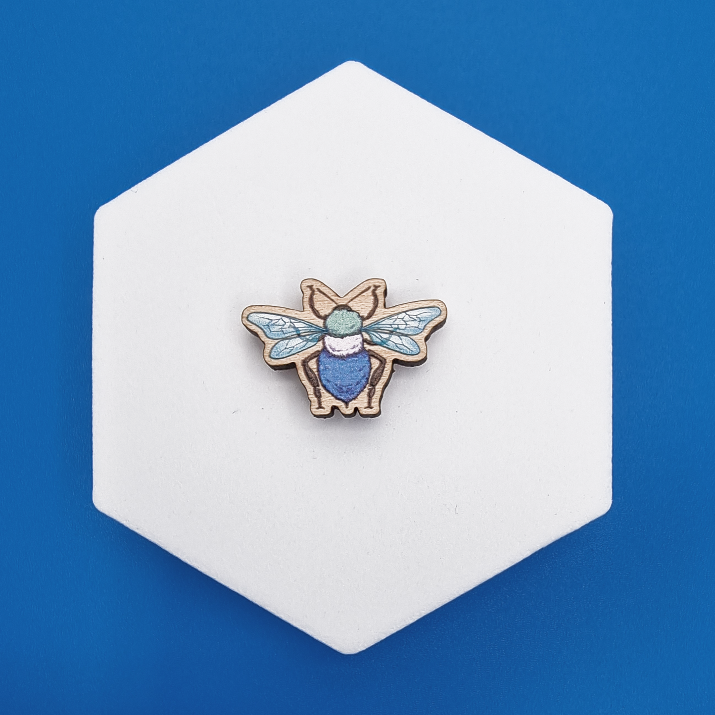 Wooden Gay Realistic Bee Proud Pin
