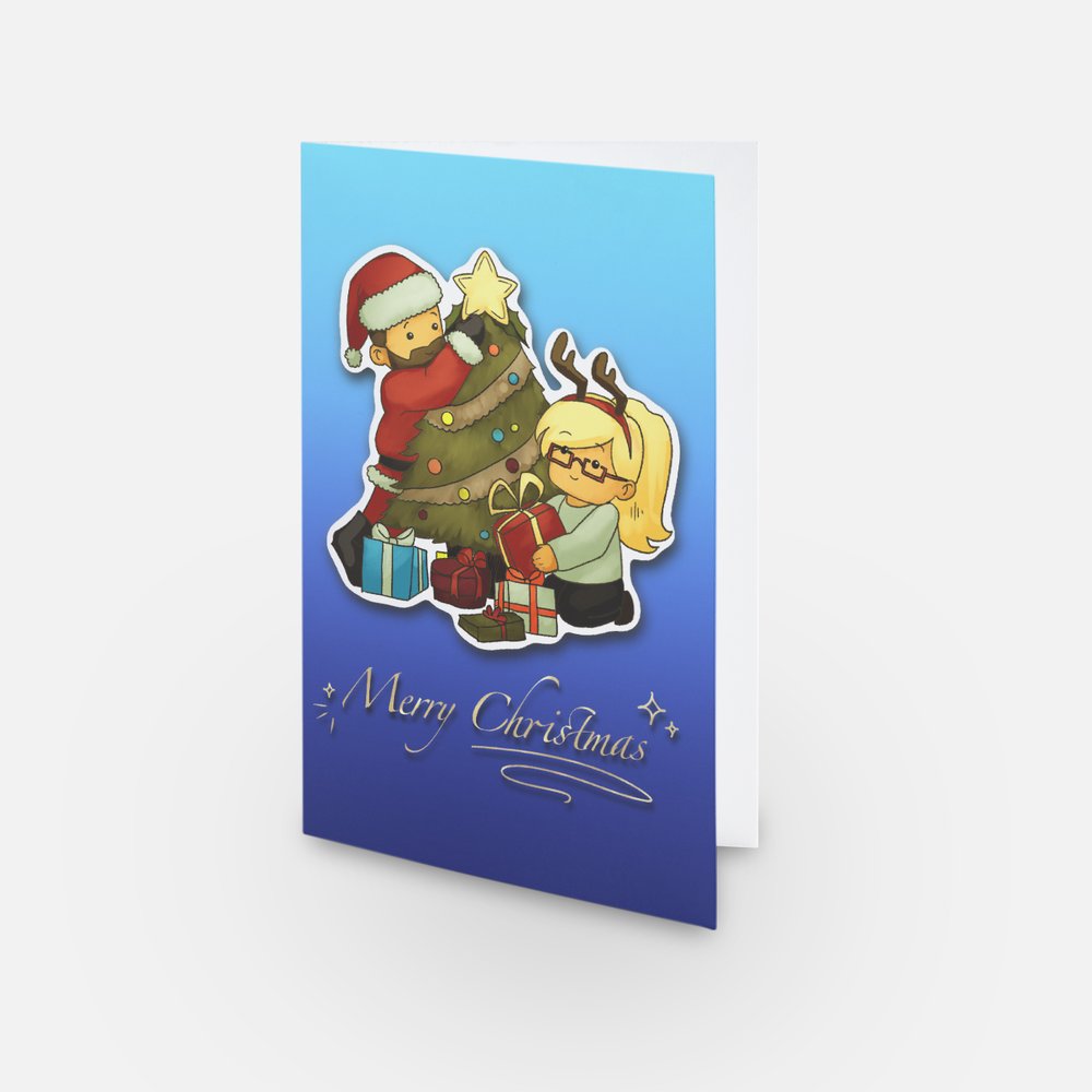 🎄 Flanker & Plan Tree Scene A6 Christmas Card 2024 🎅