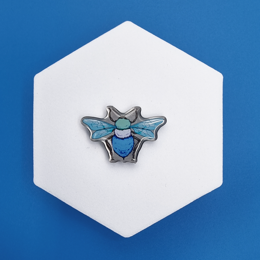 Metal Gay Realistic Bee Proud Pin