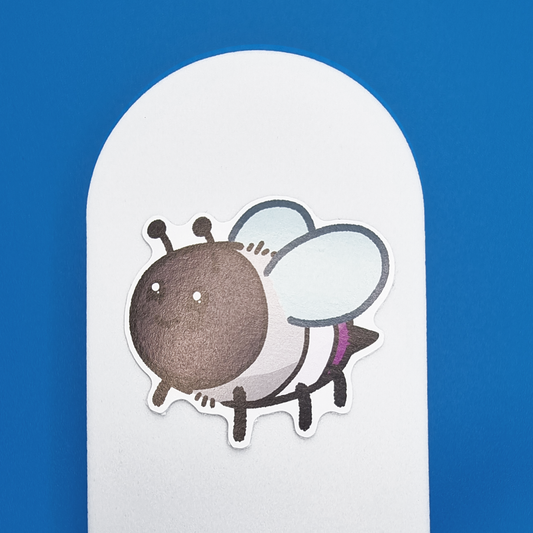 Small, Asexual, Happy Bee Proud, Sticker
