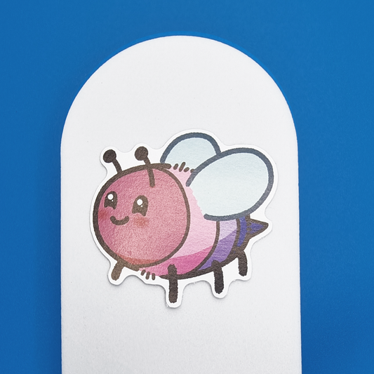 Small, Bisexual, Happy Bee Proud, Sticker
