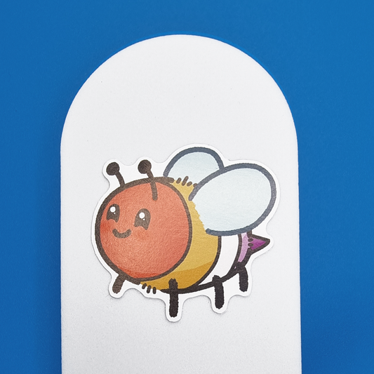 Small, Lesbian Pride, Happy Bee Proud, Sticker