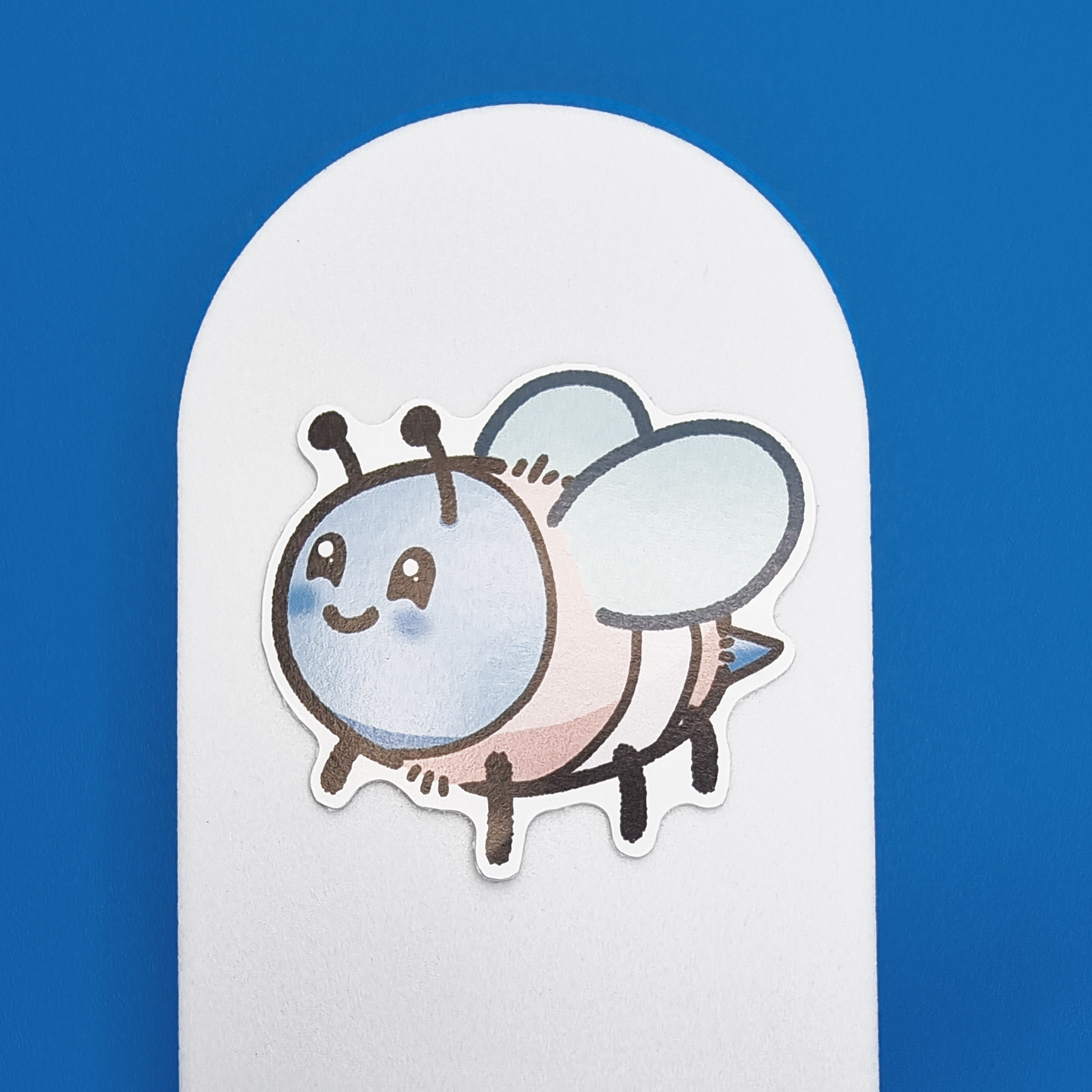 Small, Trans, Happy Bee Proud, Sticker