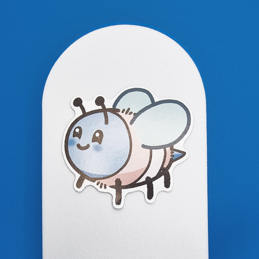 Small, Trans, Happy Bee Proud, Sticker