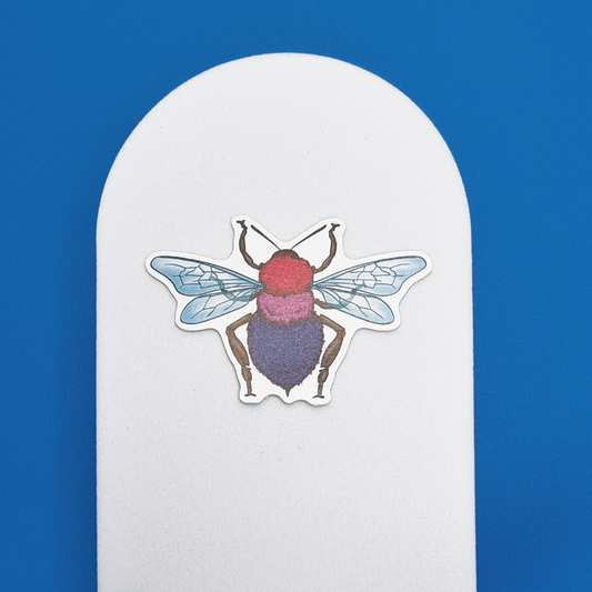 Small, Bisexual, Realistic Bee Proud, Sticker