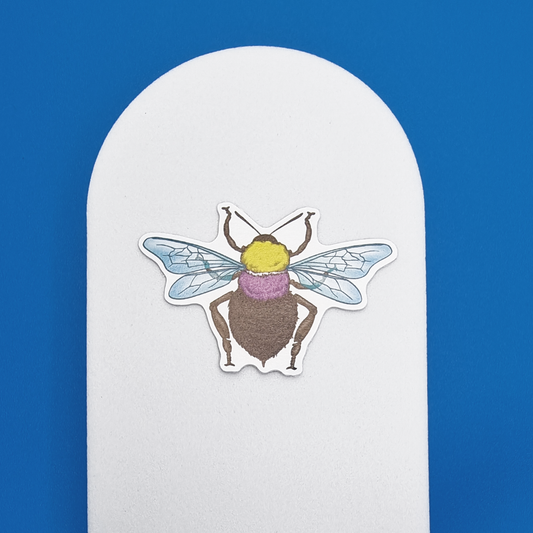Small, Non-Binary, Realistic  Bee Proud, Sticker