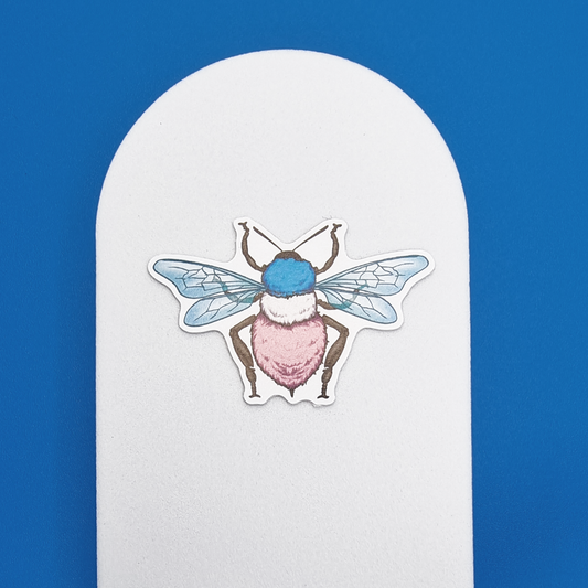 Bee Proud - Realistic Style Small Sticker - Trans