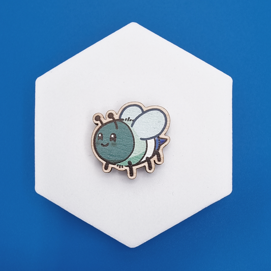 Wooden Gay Happy Bee Proud Pin