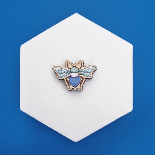 Wooden Gay Realistic Bee Proud Pin